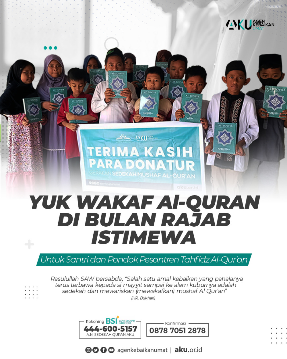 YUK WAKAF Al QURAN DI BULAN RAJAB ISTIMEWA