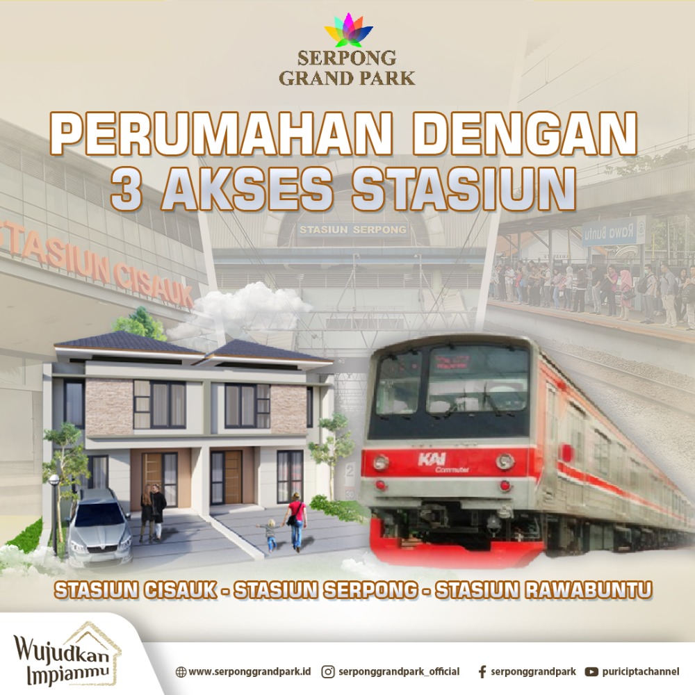 Hunian dengan 3 akses stasiun