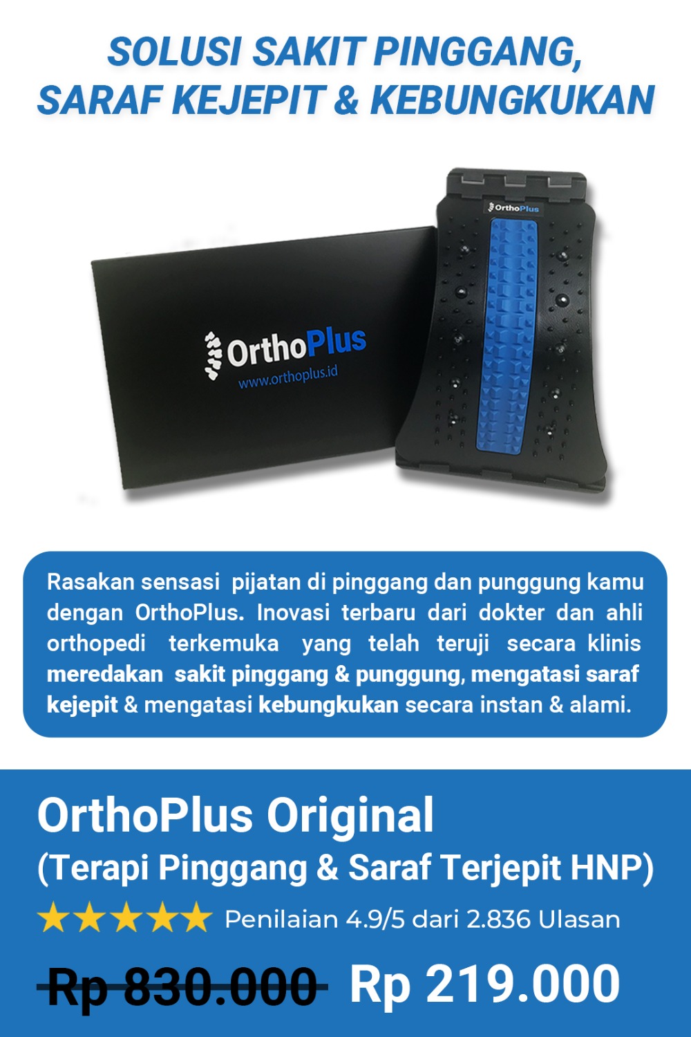 OrthoPlus Original - Terapi Nyeri Pinggang & Saraf Terjepit