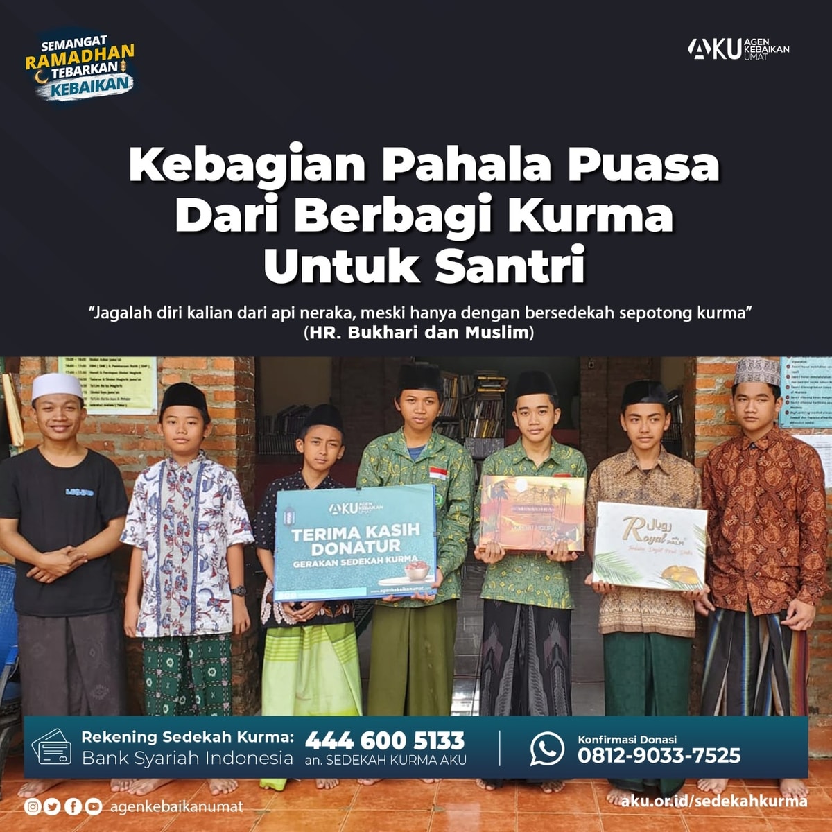 Sedekah Kurma Di Bulan Ramadhan Untuk Para Santri