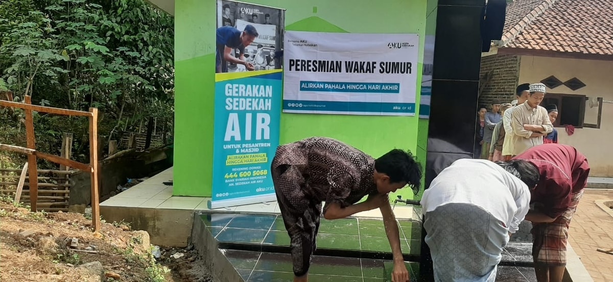 Santri-santri ini Galau Jika Datang kemarau. Agen Kebaikan Umat hadirkan Sumber air di Pondok Pesantren Attaufiqiyyah