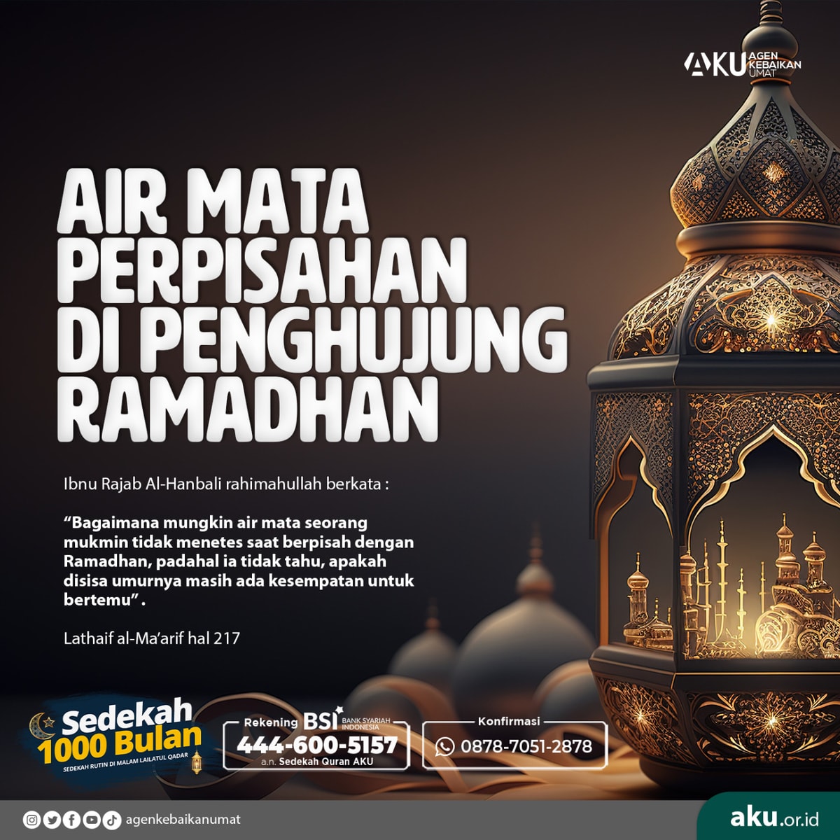 AIR MATA PERPISAHAN DI PENGHUJUNG RAMADHAN