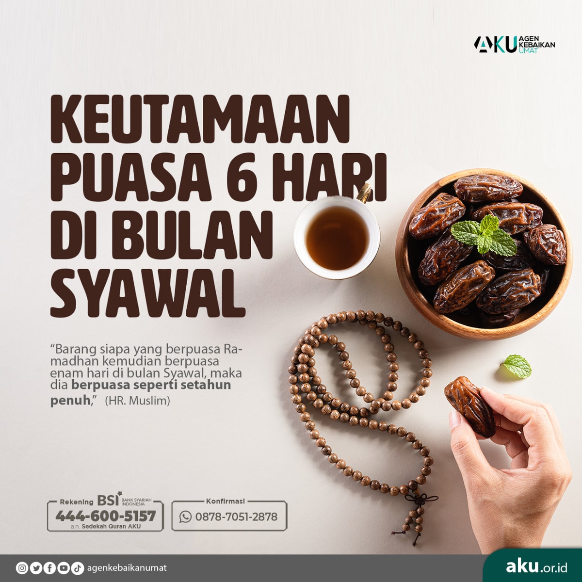 Keutamaan puasa 6 hari di bulan syawal