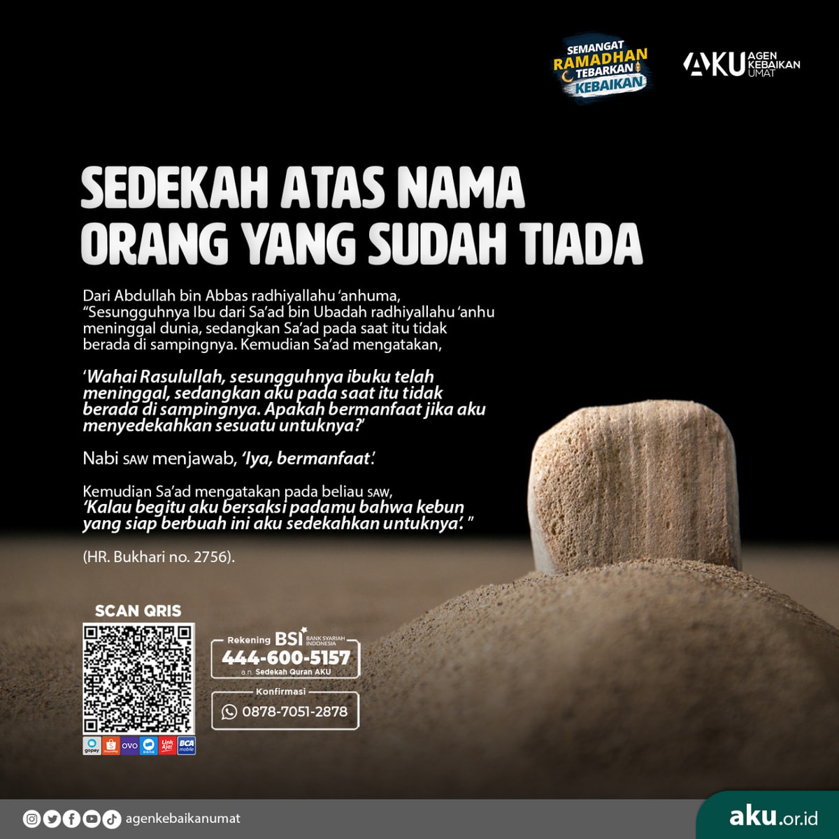 SEDEKAH ATAS NAMA ORANG YANG SUDAH TIADA