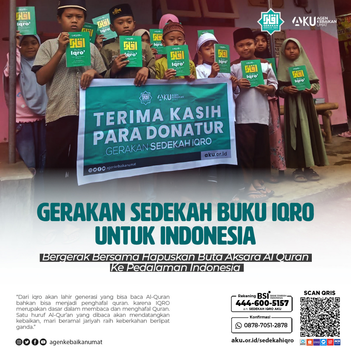 GERAKAN SEDEKAH WAKAF BUKU IQRO UNTUK INDONESIA