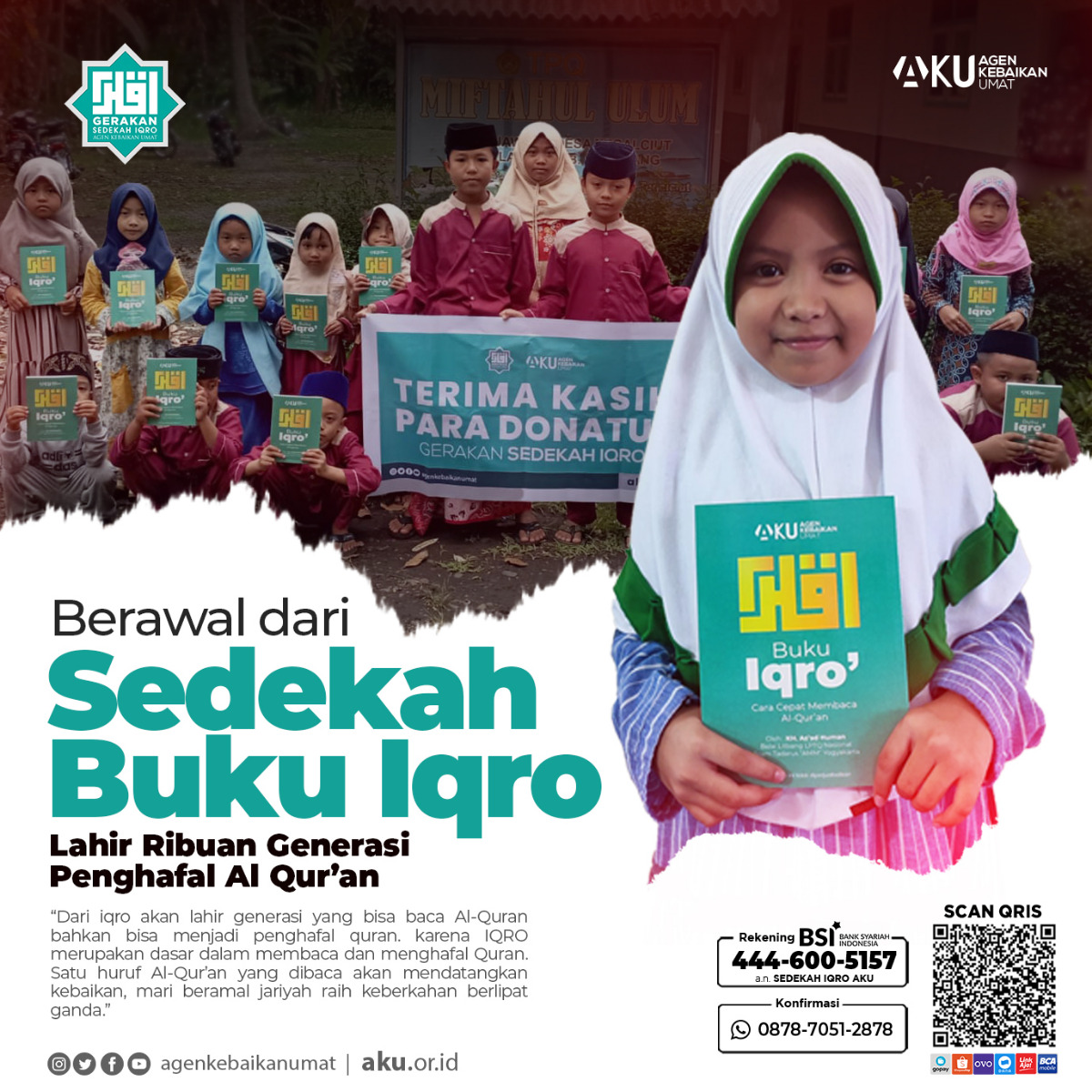 Berawal Dari Sedekah Buku Iqro Lahir Ribuan Generasi Penghafal Al Quran