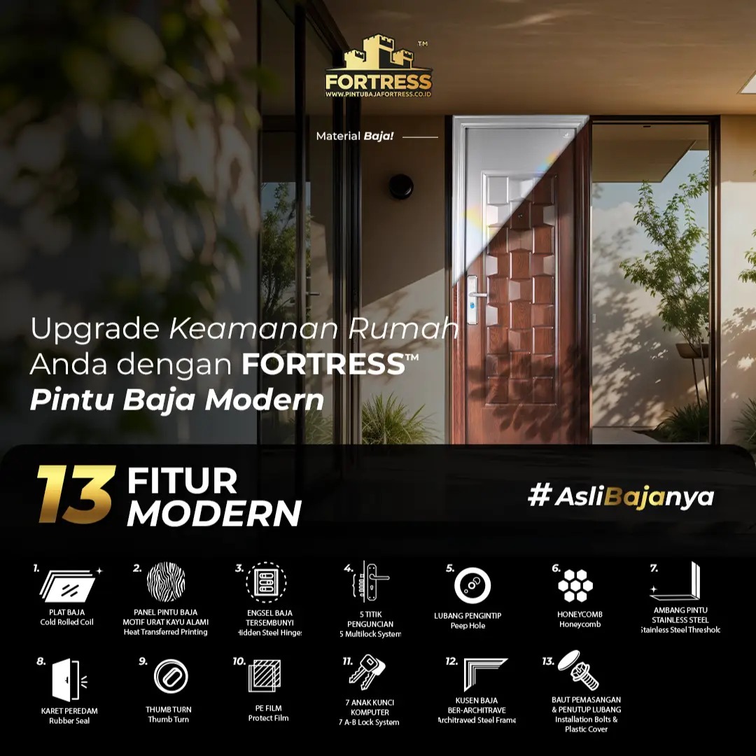 13 fitur modern pintu fortress