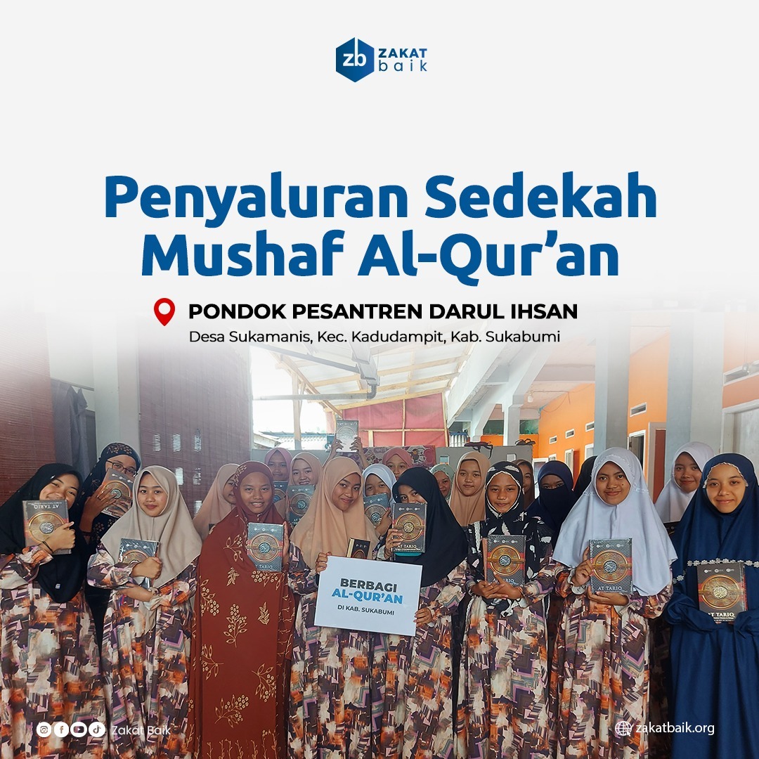 1000 Qur'an & 1200 Iqro Untuk Pondok Pesantren di Sukabumi