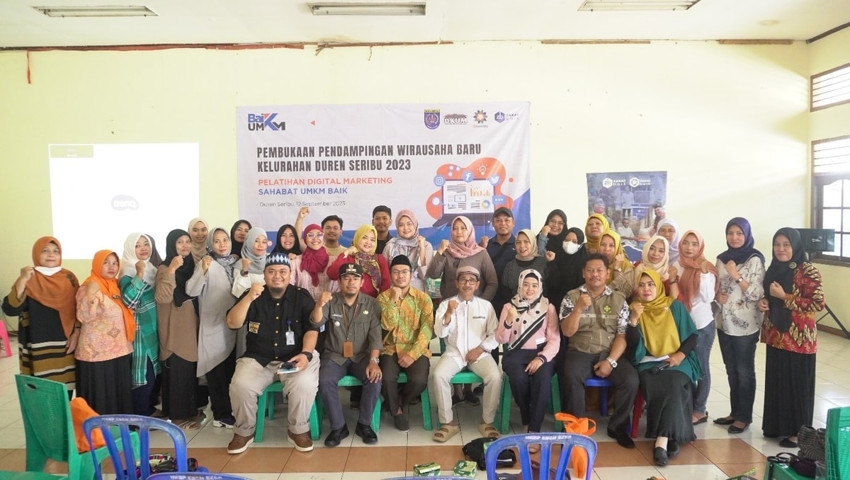 Pemberdayaan ekonomi kelompok UMKM di Duren Seribu Zakat Baik berikan Pelatihan Digital Marketing
