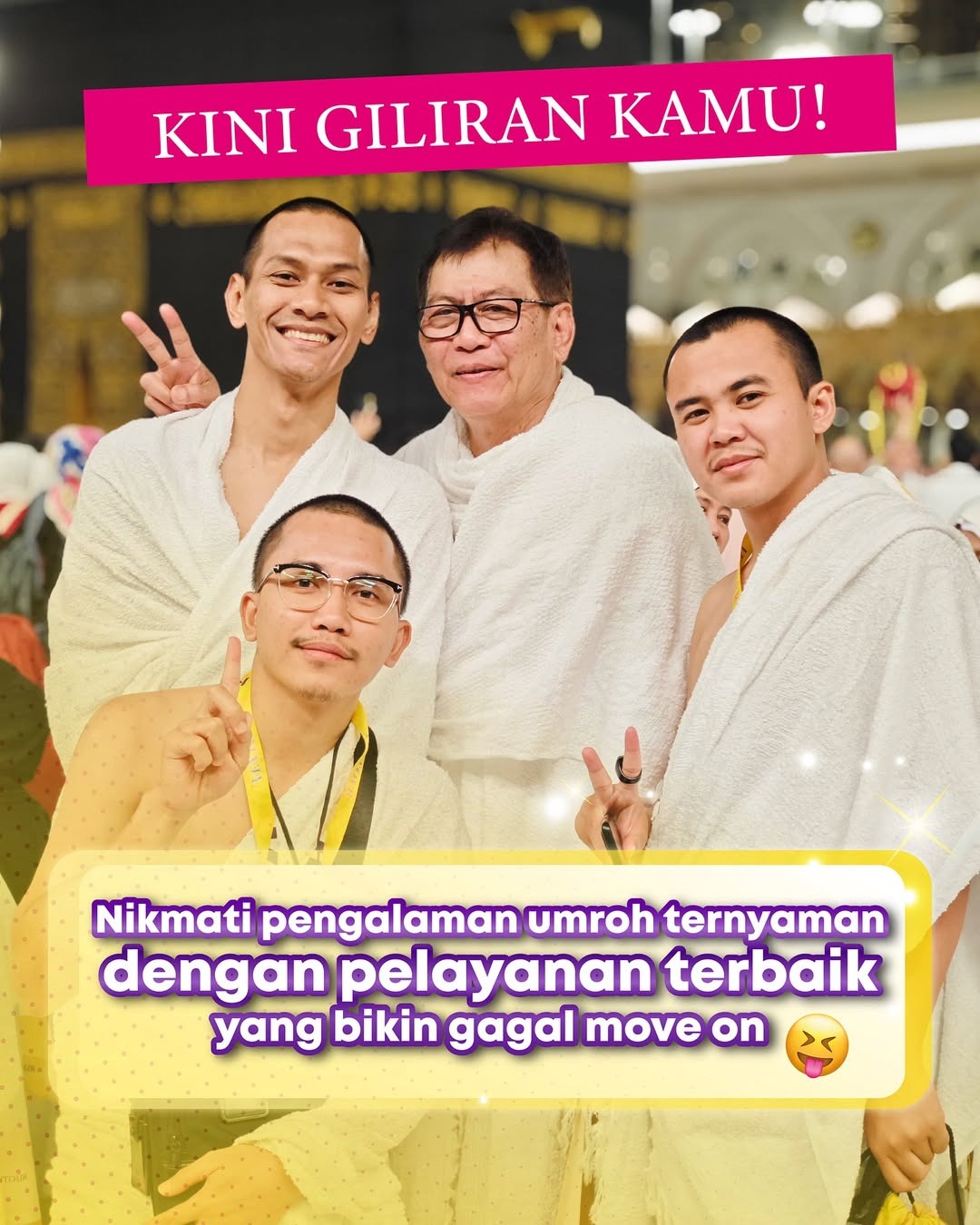 Gambar 2 : Dokumentasi Jamaah Ventour Tavel saat di Tanah Suci