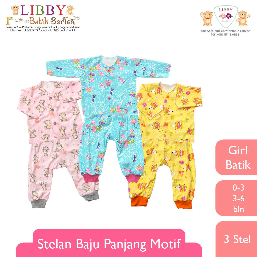 Stelan Baju  Panjang  Celana  Panjang  Newborn Buka Kaki 