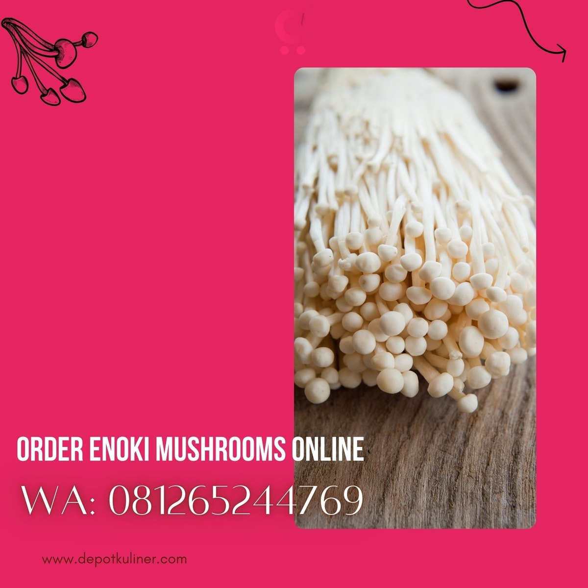 Order Enoki Mushrooms Online HARGA TERBAIK, (0812-6524-4769)