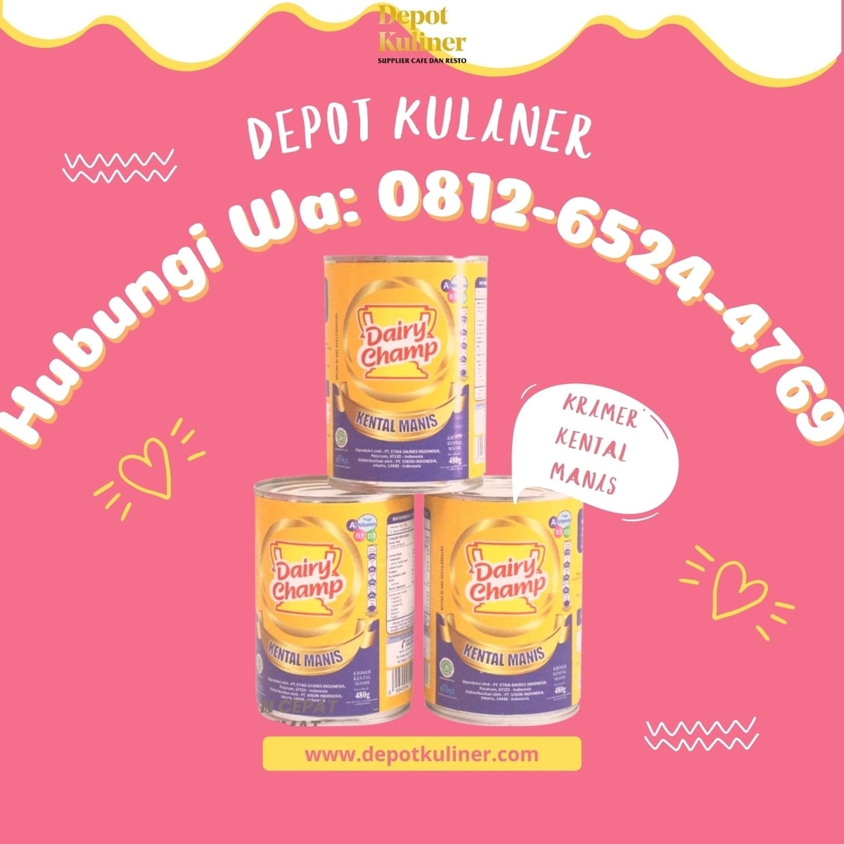 HARGA SPESIAL, Call 0812-6524-4769, Distributor Susu Dairy Champ Di Kota Medan