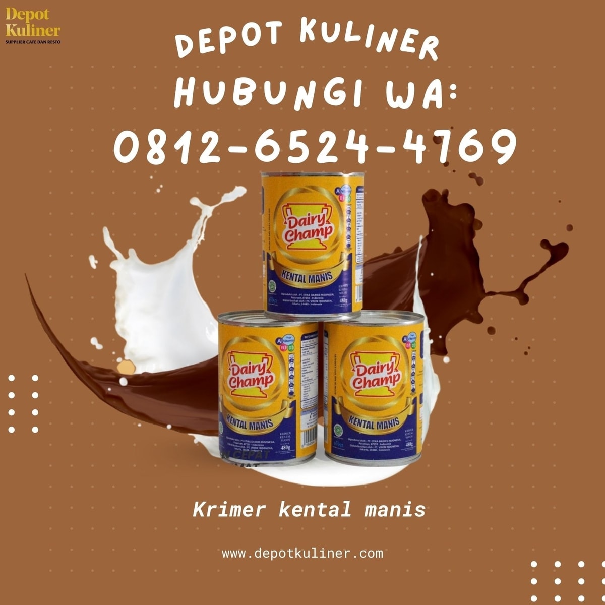 HARGA TERJANGKAU, Call 0812-6524-4769, Supplier Susu Dairy Champ Di Kota Medan
