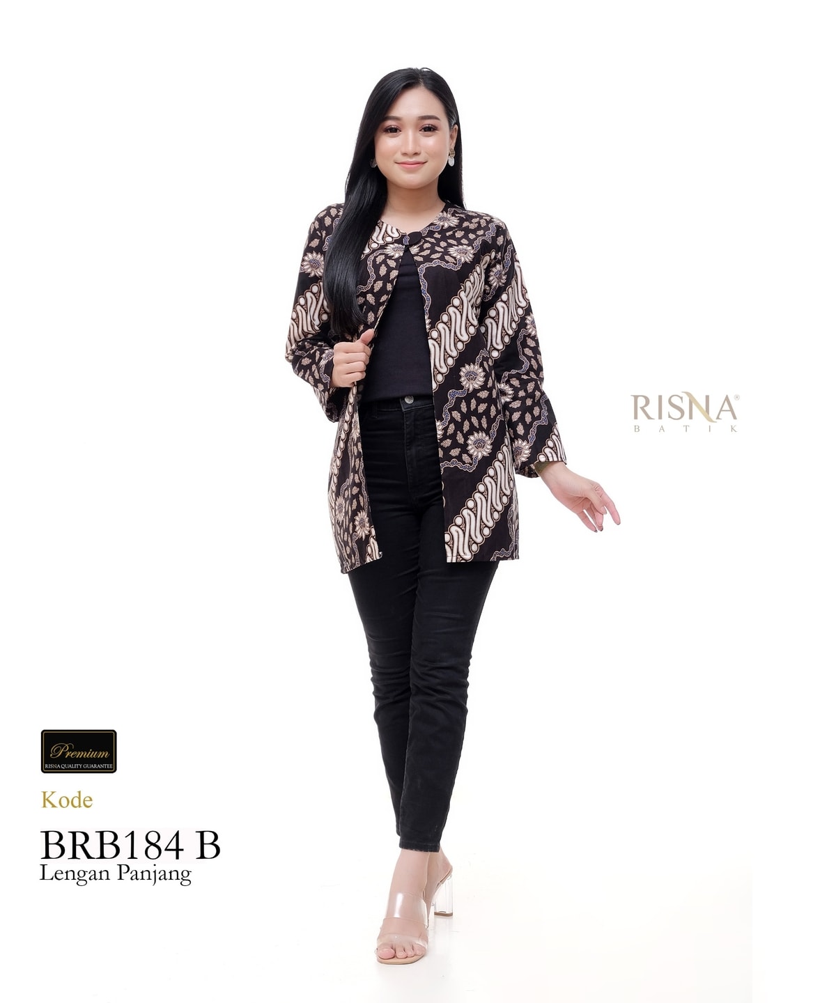 Bolero Panjang  BRB184 B Blazer  Batik  Outer Wanita Furing 