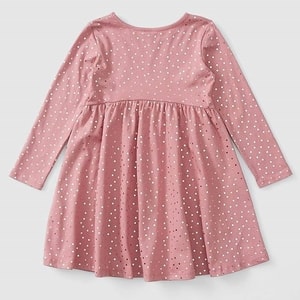 Dress Target Long Sleeve Polka Dot Pink SW 22041 