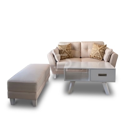 Solve Set (Sofa 2 seaters with bench + Table)