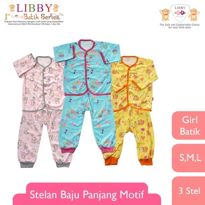 Stelan Baju Panjang  Celana Panjang Newborn  Buka Kaki 