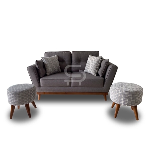 Scandi Set (2 Seater + 2 Stool)