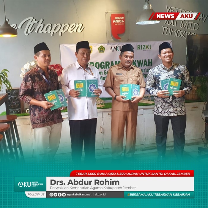 Dukungan Program Berbagi Iqro dan Mushaf Al Quran Dari Kementrian Agama Kabupaten Jember