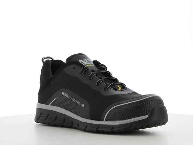 Scarpe Antinfortunistiche SAFETY JOGGER LIGERO2 S1P – Basse, Nere, Taglia 44 – Puntale In Nanocarbonio, Suola SRC Antiscivolo, Senza Metalli, Traspiranti