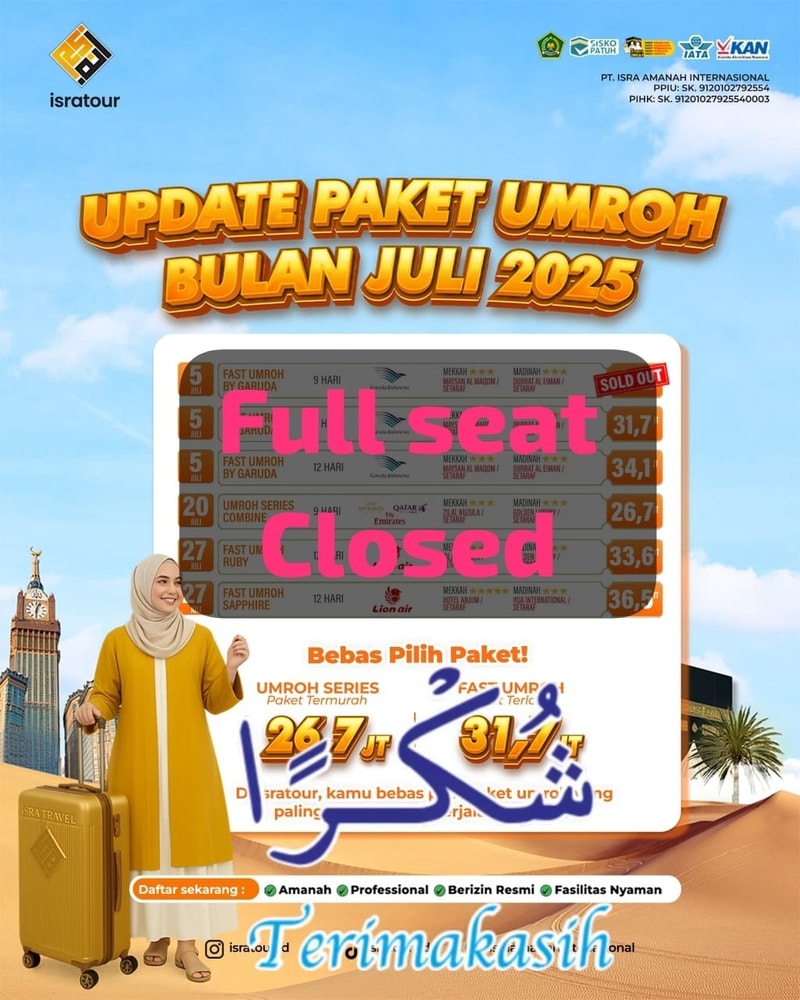 Paket Umroh Bulan Juli Isra Amanah Internasional
