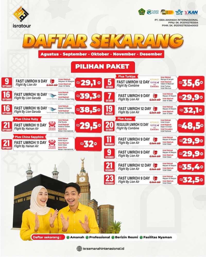 Daftar Umroh Sekarang Isra Amanah Internasional